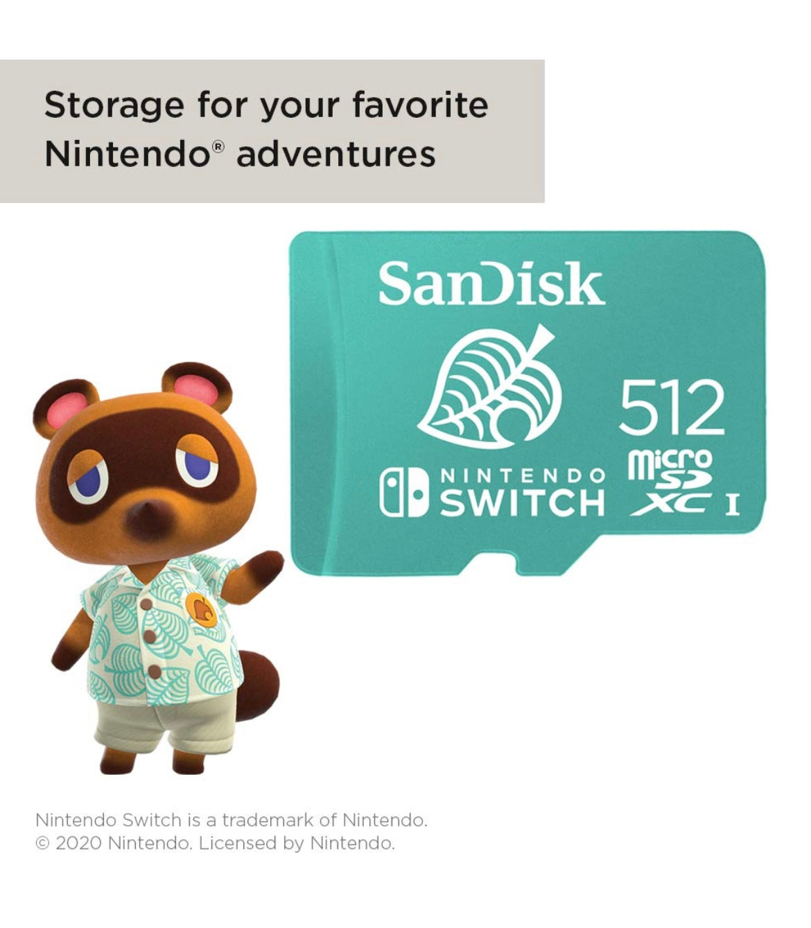 Switch Micro SDXC SanDisk 512GB - Memoria Nintendo Switch High Capacity original