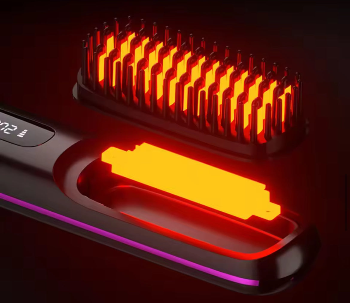 Spazzola portatile per capelli in ceramica senza filo piastra in 20 secondi