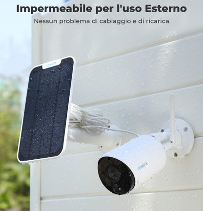 REOLINK ARGUS SERIES B320 Telecamera 3MP Wi-Fi Batteria con Pannello Solare waterproof 
