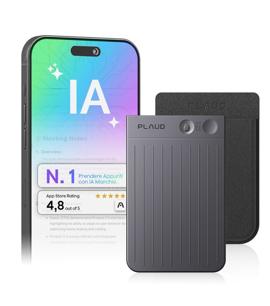 PLAUD NOTE Registratore Vocale con IA Trascrizione 112 Lingue Bluetooth GPT-5