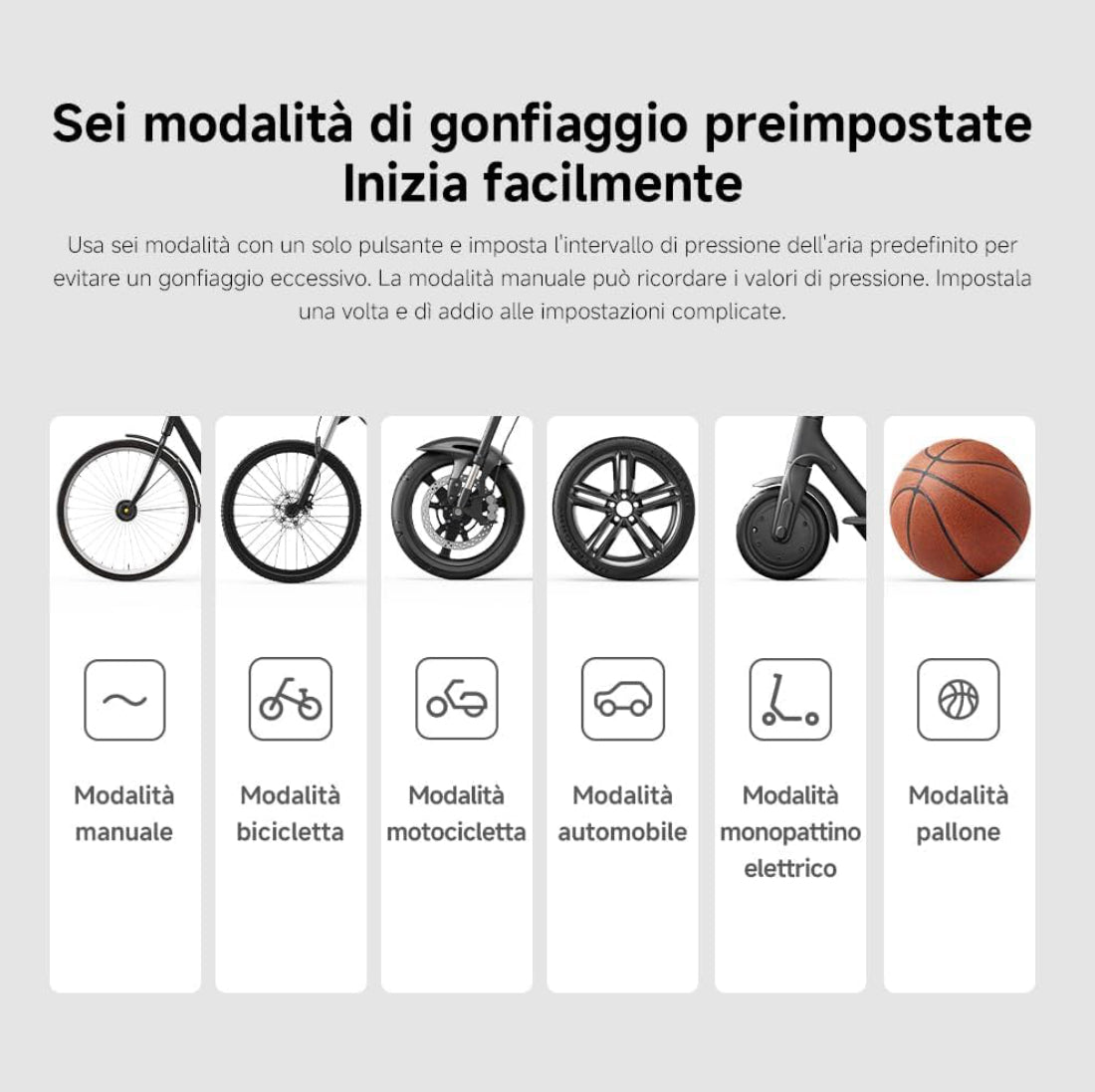 Xiaomi Portable Electric Air Compressor 2, Compressore ad Aria Portatile, Fino a 150 psi, 6 modalità di gonfiaggio