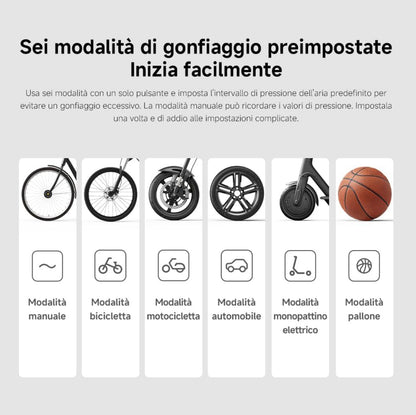 Xiaomi Portable Electric Air Compressor 2, Compressore ad Aria Portatile, Fino a 150 psi, 6 modalità di gonfiaggio