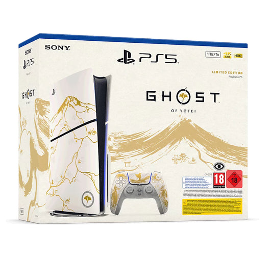 PS5 CONSOLE 1TB GHOST OF YOTEI GOLD LIMITED EDITION WHITE SLIM ITA Sony