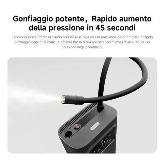 Xiaomi Compressore Ad Aria Portatile 2 Pro - Gonfiatore Elettrico 150 PSI Batteria 2500mAh gonfiaggio potente in 45 secondi