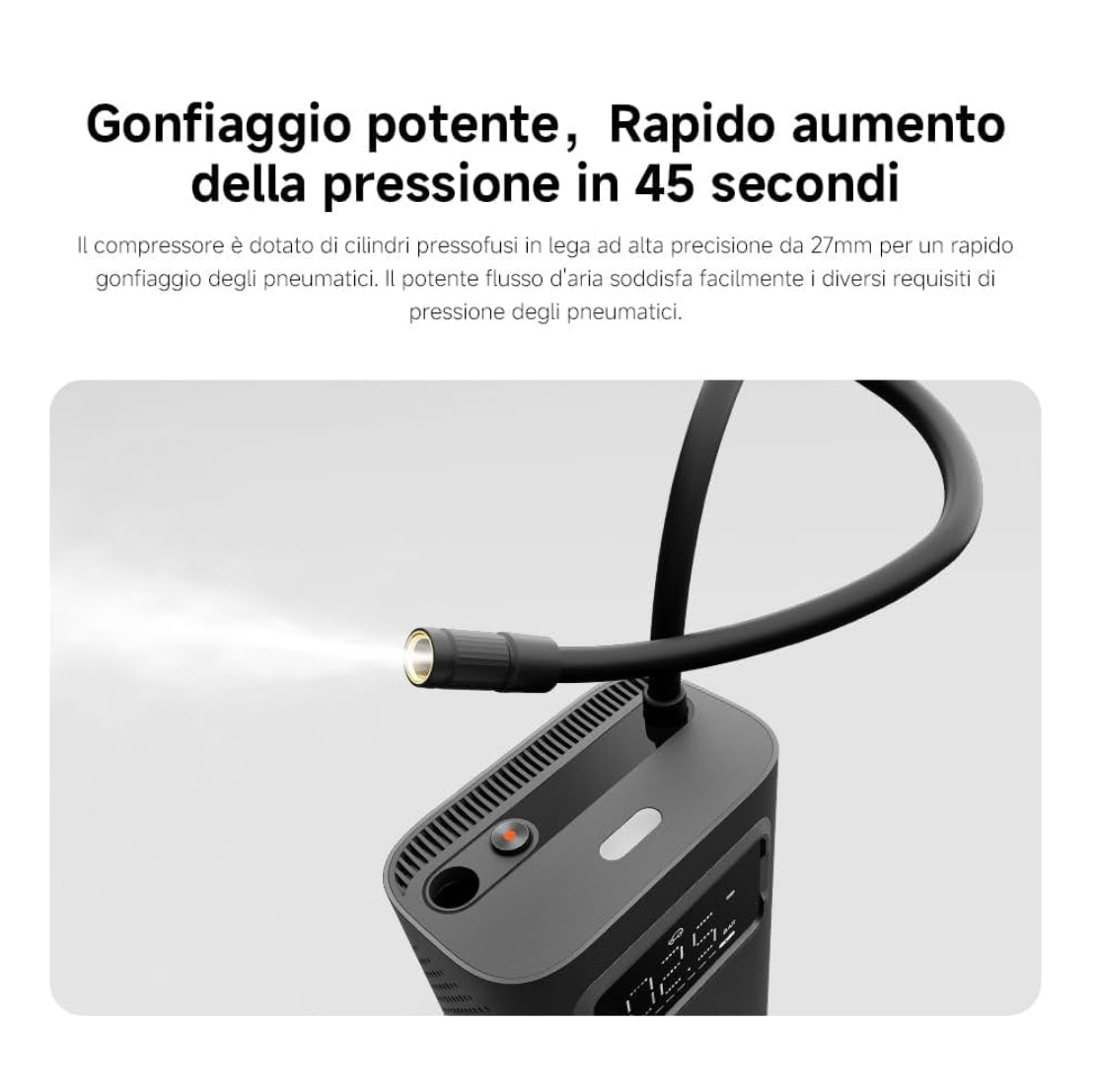 Xiaomi Compressore Ad Aria Portatile 2 Pro - Gonfiatore Elettrico 150 PSI Batteria 2500mAh gonfiaggio potente in 45 secondi