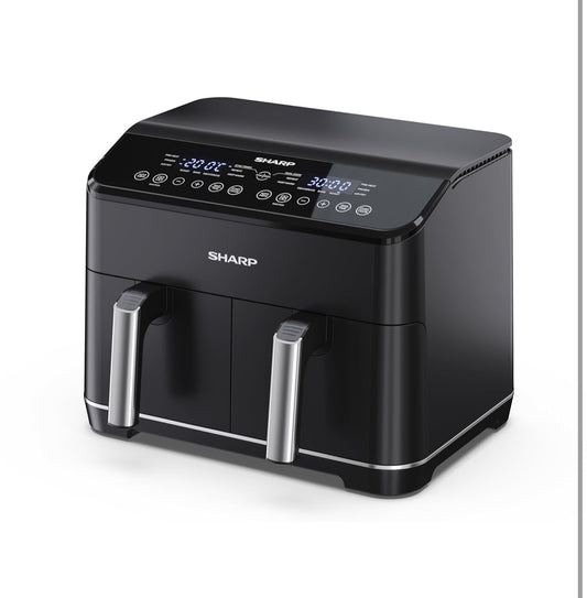 SHARP AF-GD82AE-B Friggitrice Aria Doppio Cassetto 8L Touch Control 2500W