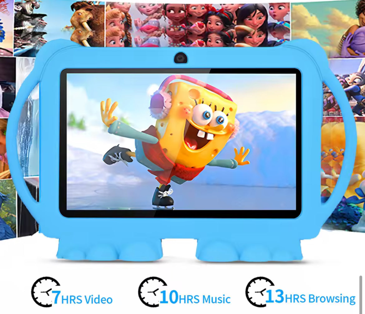 Tablet per Bambini 7 Pollici 2025 - 4GB RAM 64GB ROM WiFi 5G Android con Custodia Cartoon