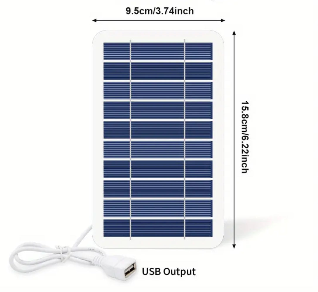 Pannello Solare Portatile 28W Caricabatterie Smartphone USB Energia Solare dimensioni 