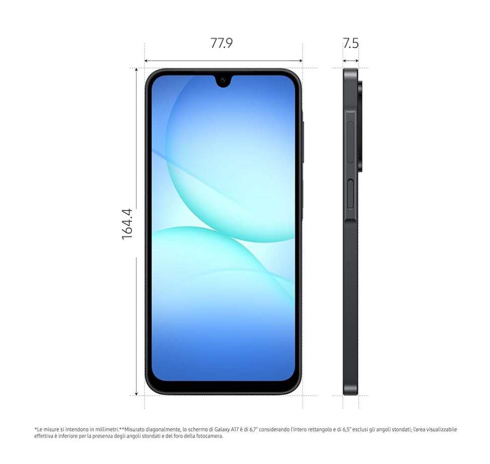 Samsung Galaxy A17 4+128GB 6.7" 4G Black - Smartphone Android Dual SIM