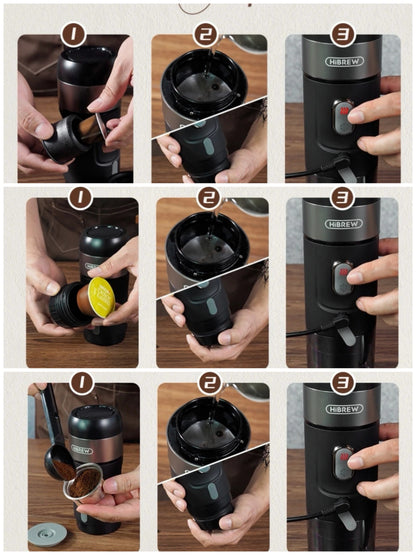 HiBREW macchina da caffè per Capsule Nespresso e Dolce Gusto