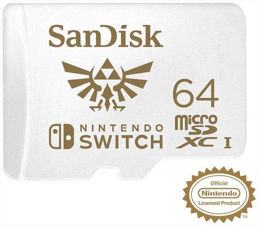 Switch Micro SDXC SanDisk 64GB Zelda - Memoria Nintendo Switch Ufficiale