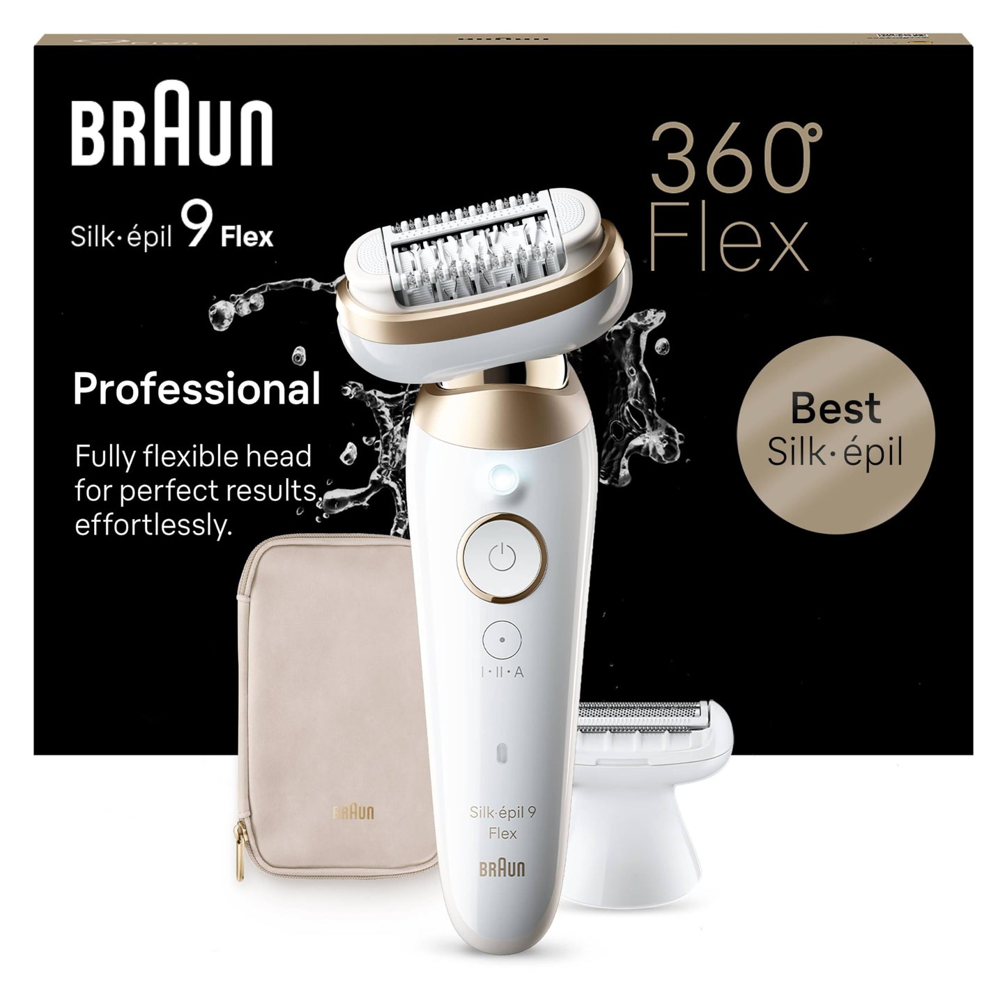 Braun Silk-épil 9 Flex SES9011 Epilatore Elettrico Bianco/Oro 