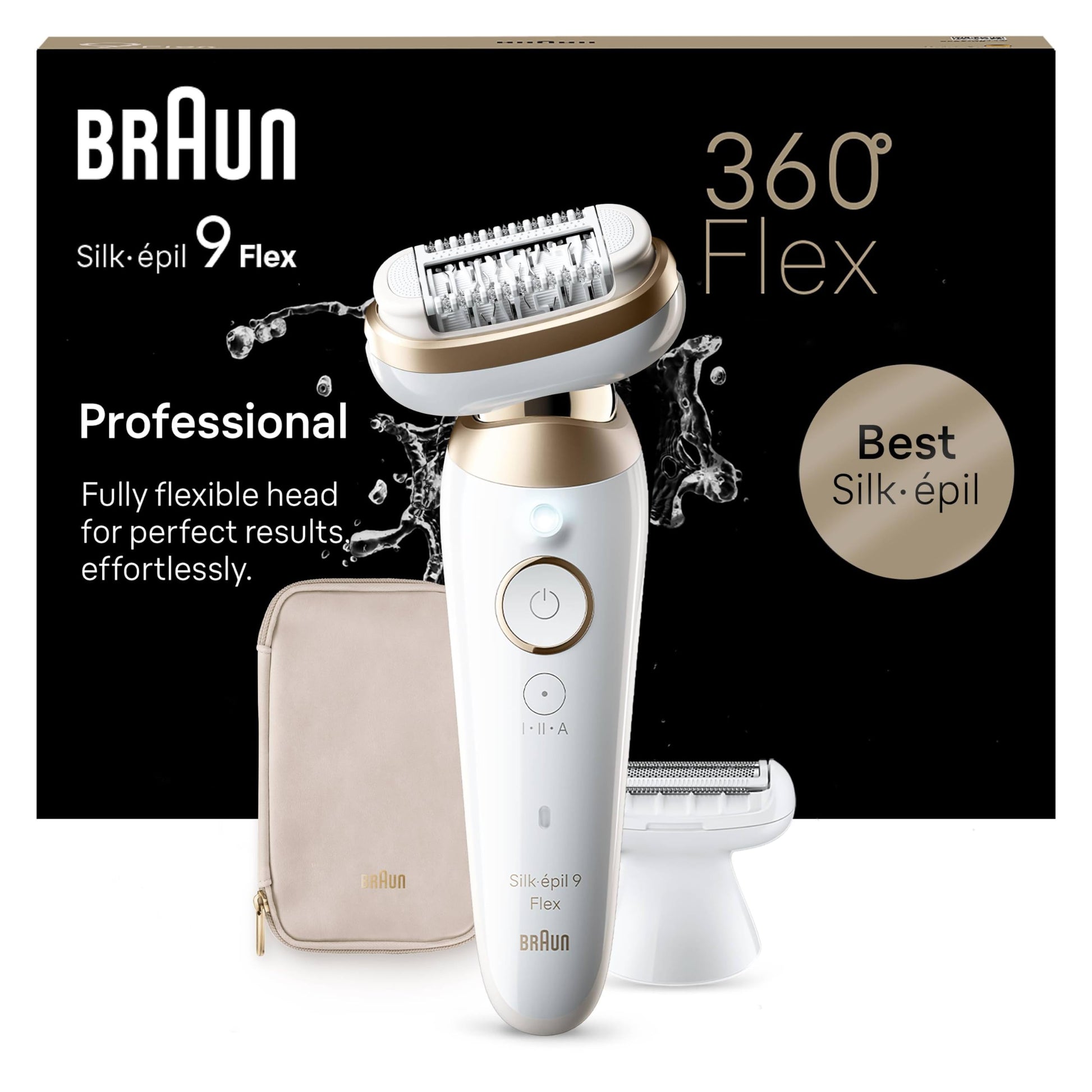 Braun Silk-épil 9 Flex SES9011 Epilatore Elettrico Bianco/Oro 