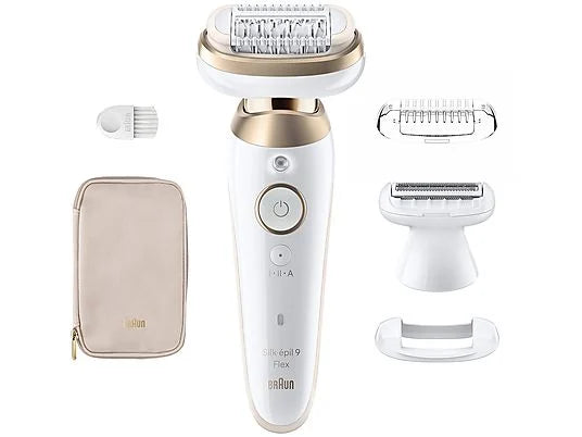 Braun Silk-épil 9 Flex SES9011 Epilatore Elettrico Bianco/Oro - Tecnologia Flex