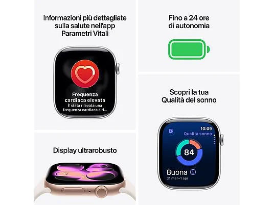 Apple Watch Series 11 46mm Alluminio GPS display, autonomia, batteria