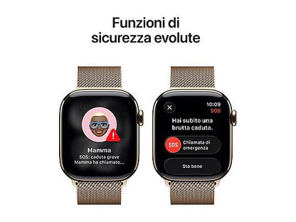 Apple Watch Series 11 Titanio GPS+Cellular sicurezza sos 