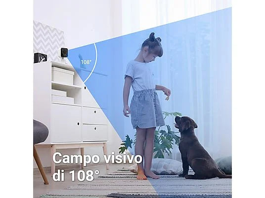 EZVIZ CS-H1C Telecamera Interno FHD - Visione Infrarossi Sensore Movimento H.265 per animali domestici 