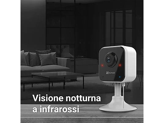 EZVIZ CS-H1C Telecamera Interno FHD - Visione Infrarossi Sensore Movimento H.265 visione notturna infrarossi