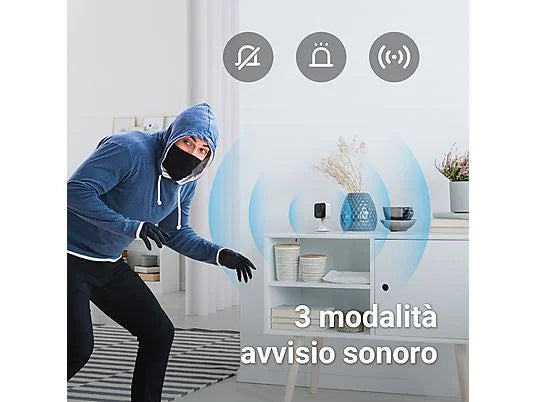 EZVIZ CS-H1C Telecamera Interno FHD - Visione Infrarossi Sensore Movimento H.265 avviso sonoro 