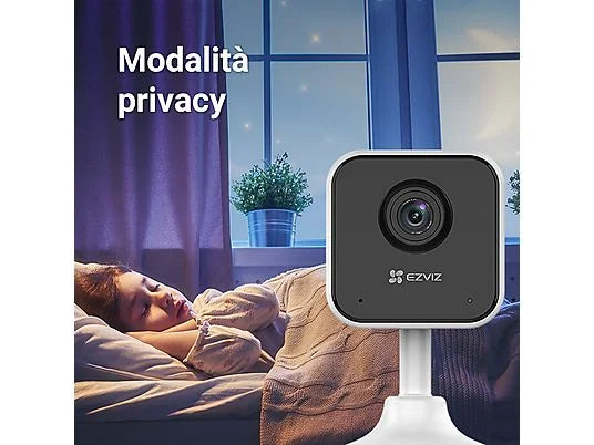 EZVIZ CS-H1C Telecamera Interno FHD - Visione Infrarossi Sensore Movimento H.265 modalità privacy