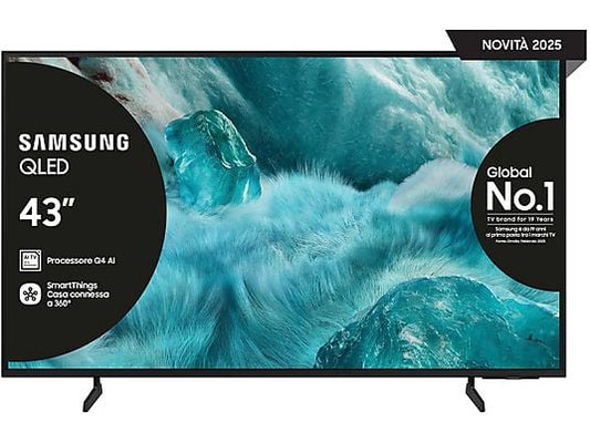 SAMSUNG QE43Q7FAAU Smart TV QLED 4K 43" 3000 PQI Black EU 2025 new