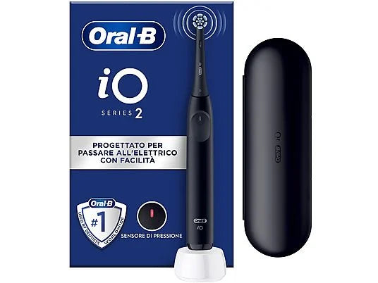 Oral-B Spazzolino Elettrico iO2 Black - Tecnologia Magnetica Ricaricabile