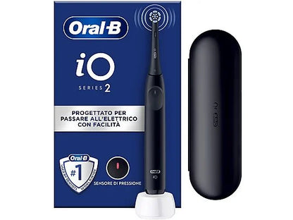 Oral-B Spazzolino Elettrico iO2 Black - Tecnologia Magnetica Ricaricabile