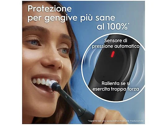 Oral-B Spazzolino Elettrico iO2 Black - Tecnologia Magnetica Ricaricabile gengive sane