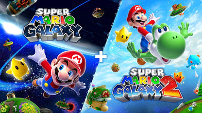 SWITCH SUPER MARIO GALAXY 1+2 Nintendo Party Game Collezione Completa
