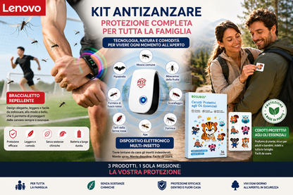 Kit Difesa Assoluta Zanzare - Protezione Casa & Famiglia 24h