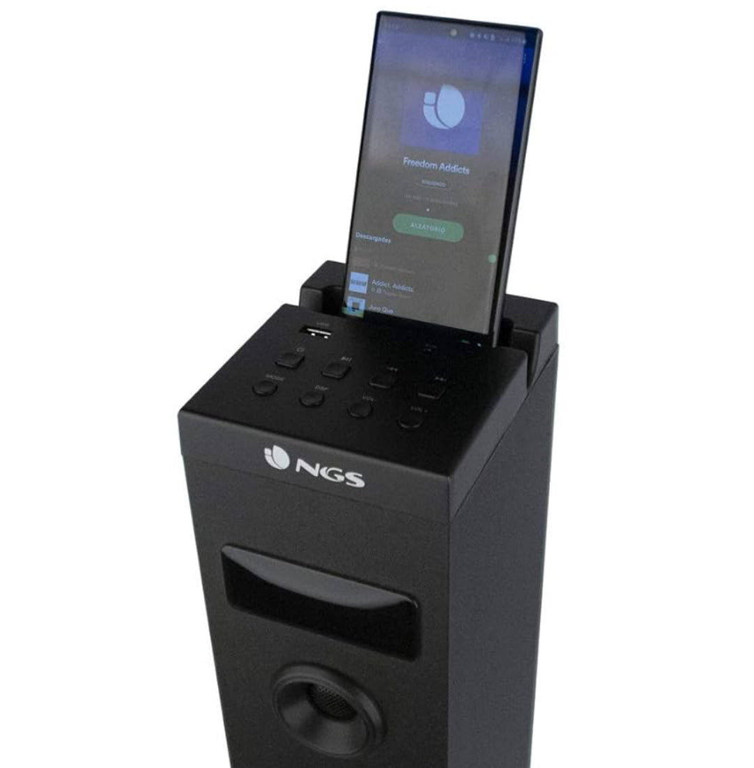 Speaker NGS Wild Swag Go 80W bluetooth TWS, USB, TF, AUX. Connessione al telefono con musica 
