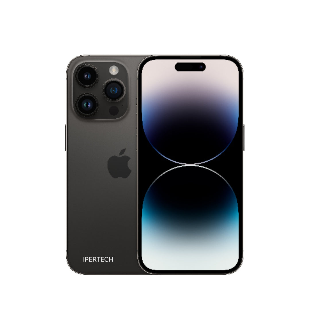 iPhone 14 Pro 128 GB nero ricondizionato, con una batteria al 80% di capacità e condizioni accettabili. 