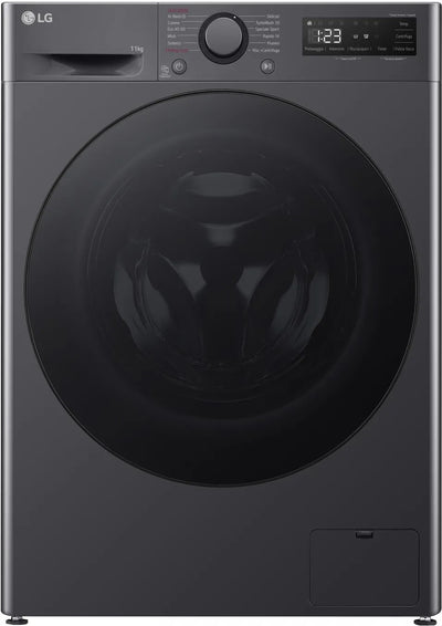 LG Lavatrice F4R5011TSMB 11kg Classe A 1400giri TurboWash Vapore AI Total Black