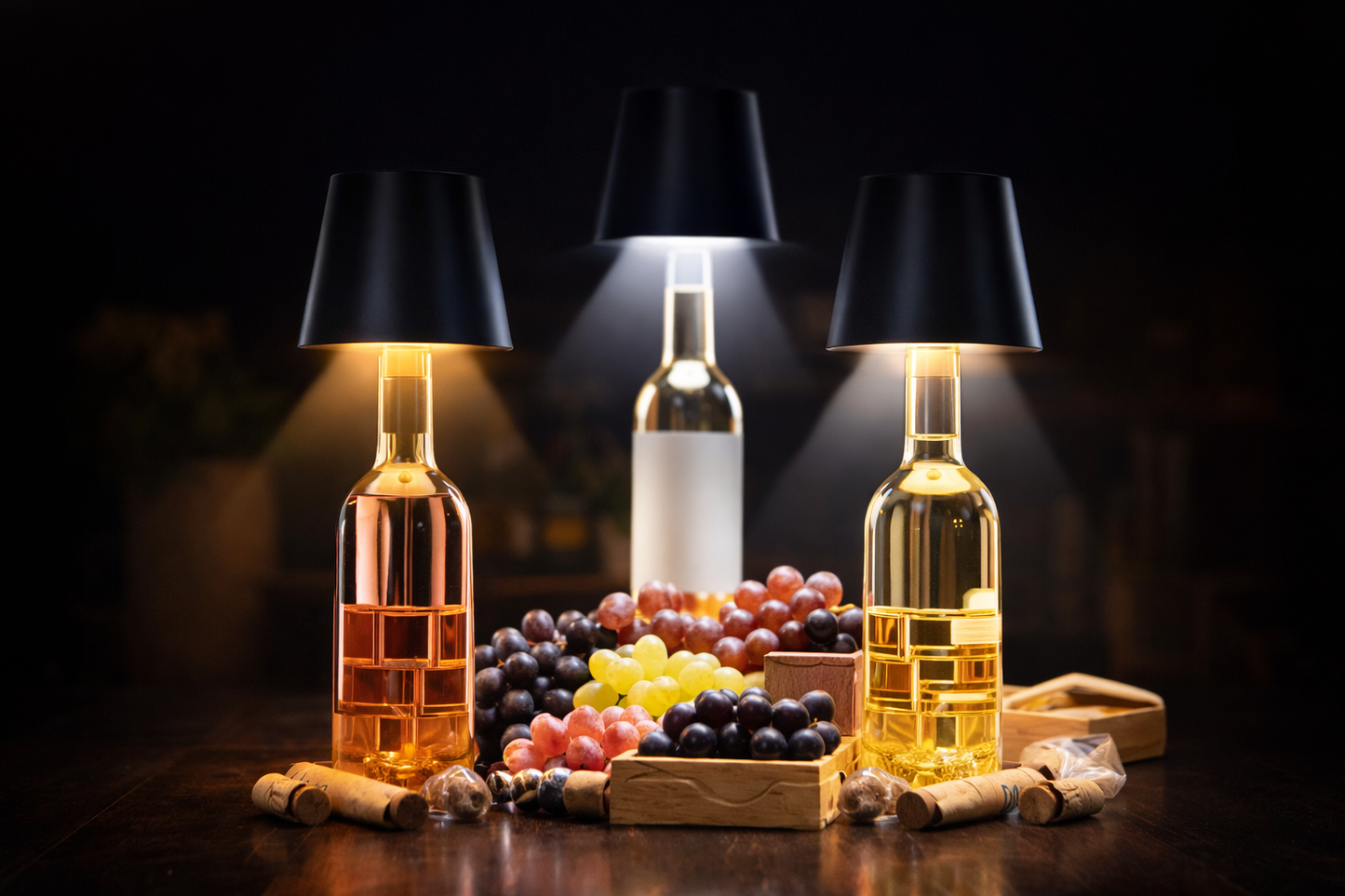 Lampada da Tavolo Bottiglia USB: Design Unico e Atmosfera Magica led touch