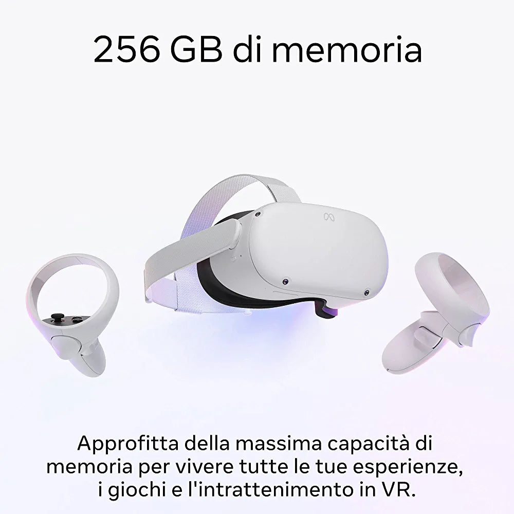 META OCULUS QUEST 2 VISORE VR All-in-One Immersivo 256GB