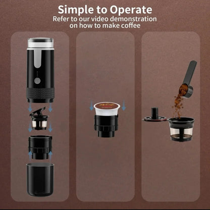 Macchina per caffè Espresso portatile in uso all'aperto