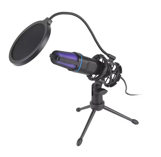 Microfono professionale studio di registrazione RGB USB per pc 