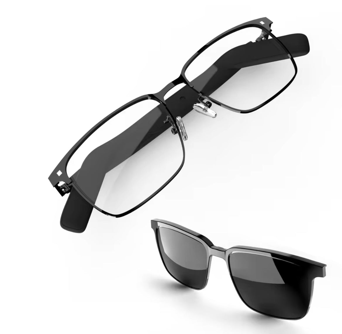 Occhiali con AI trasparenti e da sole con intelligenza artificiale ChatGPT integrato e traduzione automatica