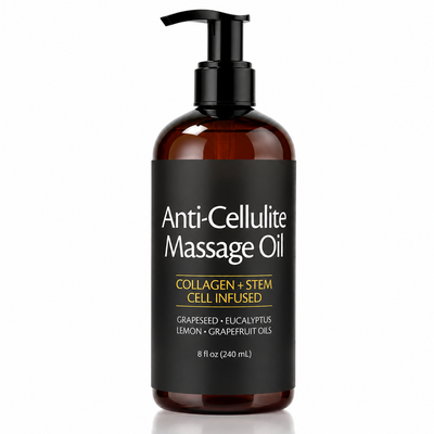 Olio Anticellulite per Massaggio Corpo con Collagene e Oli Essenziali