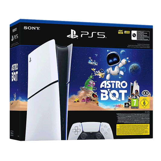 Console PS5 Slim Digital 1TB Bianca con design compatto ed elegante

