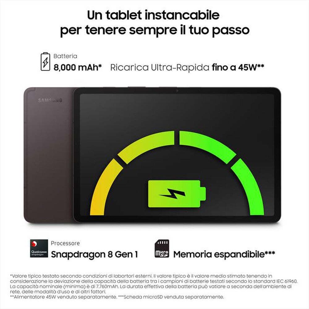 Samsung Galaxy TAB S8 WIFI Graphite ITA