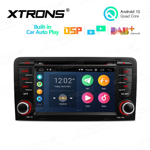 Autoradio Android 10 Stereo Auto 7″ per Audi A3 S3 RS3 8P con Navi e Comandi al Volante