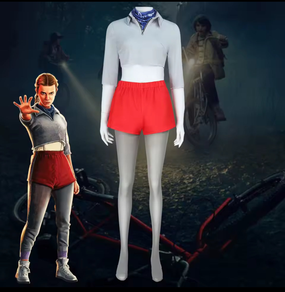  Costume Cosplay di Undici ispirato a Stranger Things Stagione 5, perfetto per donne e ragazze che vogliono distinguersi durante Halloween, Carnevale, feste a tema ed eventi cosplay.