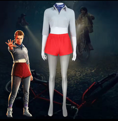 Costume Cosplay di Undici ispirato a Stranger Things Stagione 5, perfetto per donne e ragazze che vogliono distinguersi durante Halloween, Carnevale, feste a tema ed eventi cosplay.