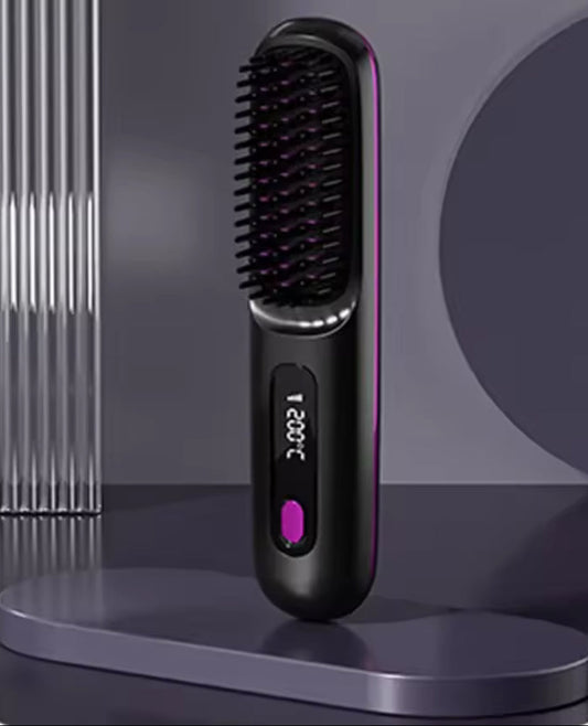 Spazzola portatile per capelli in ceramica senza filo piastra in 20 secondi