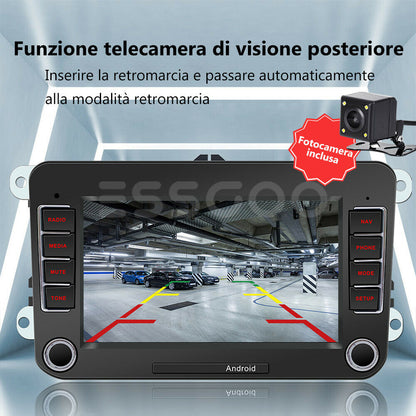 Sistema stereo Android auto 7 pollici Volkswagen con installazione inclusa