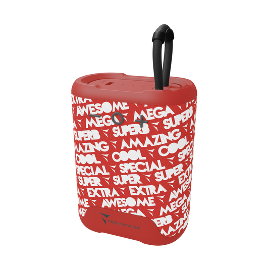 Techmade TM-M350-RED speaker Bluetooth portatile con pattern rosso