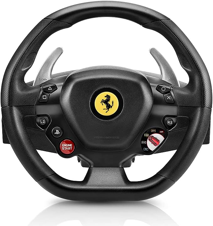 Thrustmaster T80 Ferrari 488 GTB Edition Volante Racing per PS5- PS4-PC con PEDALIERA