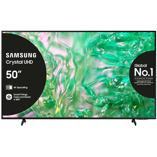 Vista frontale della Samsung UE50DU8072UXXH Smart TV 50” 4K