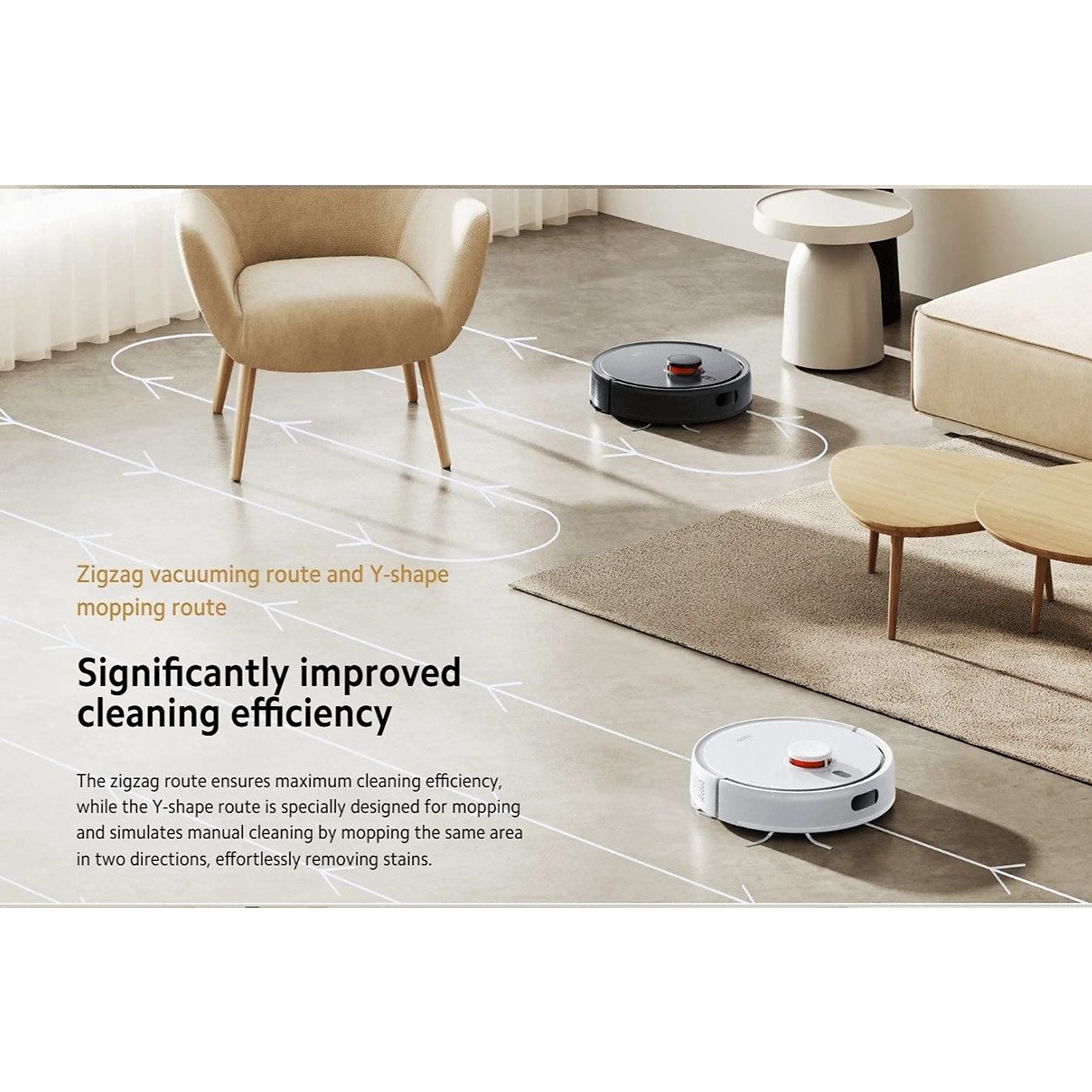 Xiaomi Robot Vacuum S20 Black EU in funzione su pavimento in legno
